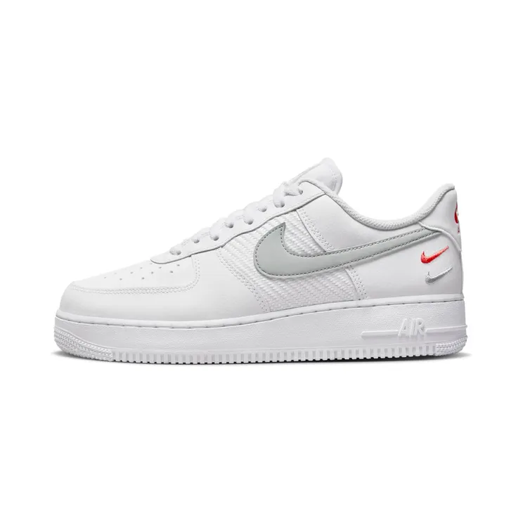Nike Air Force 1 Low ’07 SE Double Swoosh “White / Picante Red / Wolf Grey” (FD0666-100)