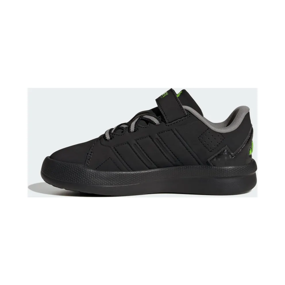 Adidas ADIDAS MINECRAFT LIGHTORAMA COURT Shoes KIDS Core Black / Cloud White / Charcoal Solid Grey (KI9111)