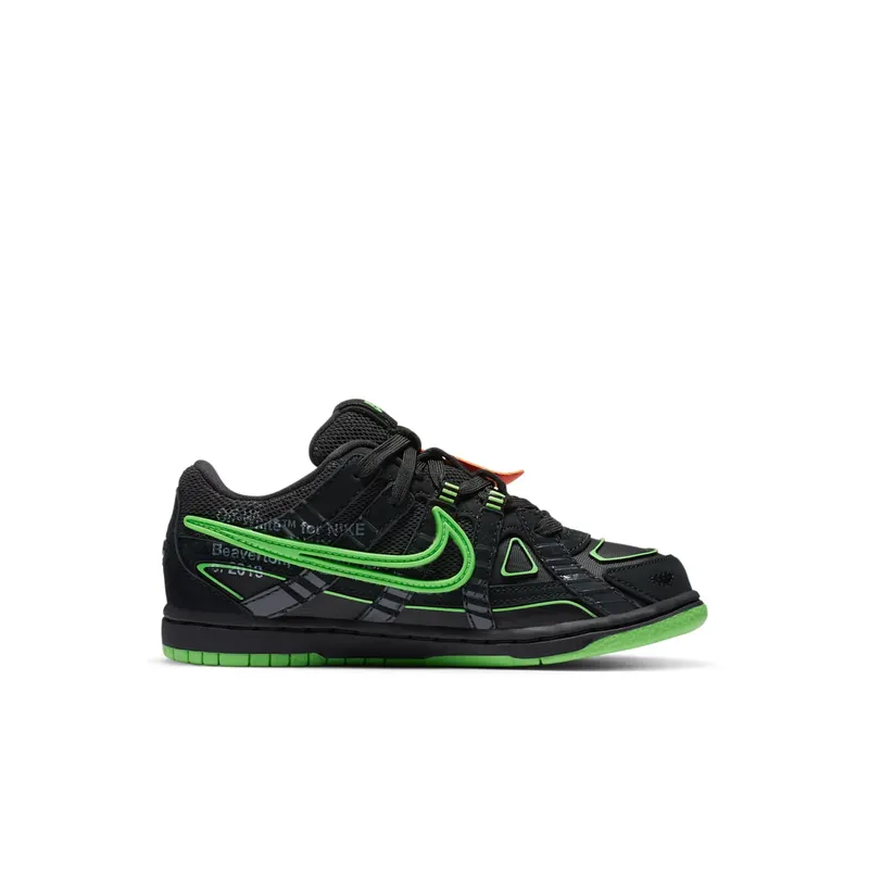 Nike Air Rubber Dunk Off-White Green Strike (PS) Black/White-Green Strike (CW7410-001)