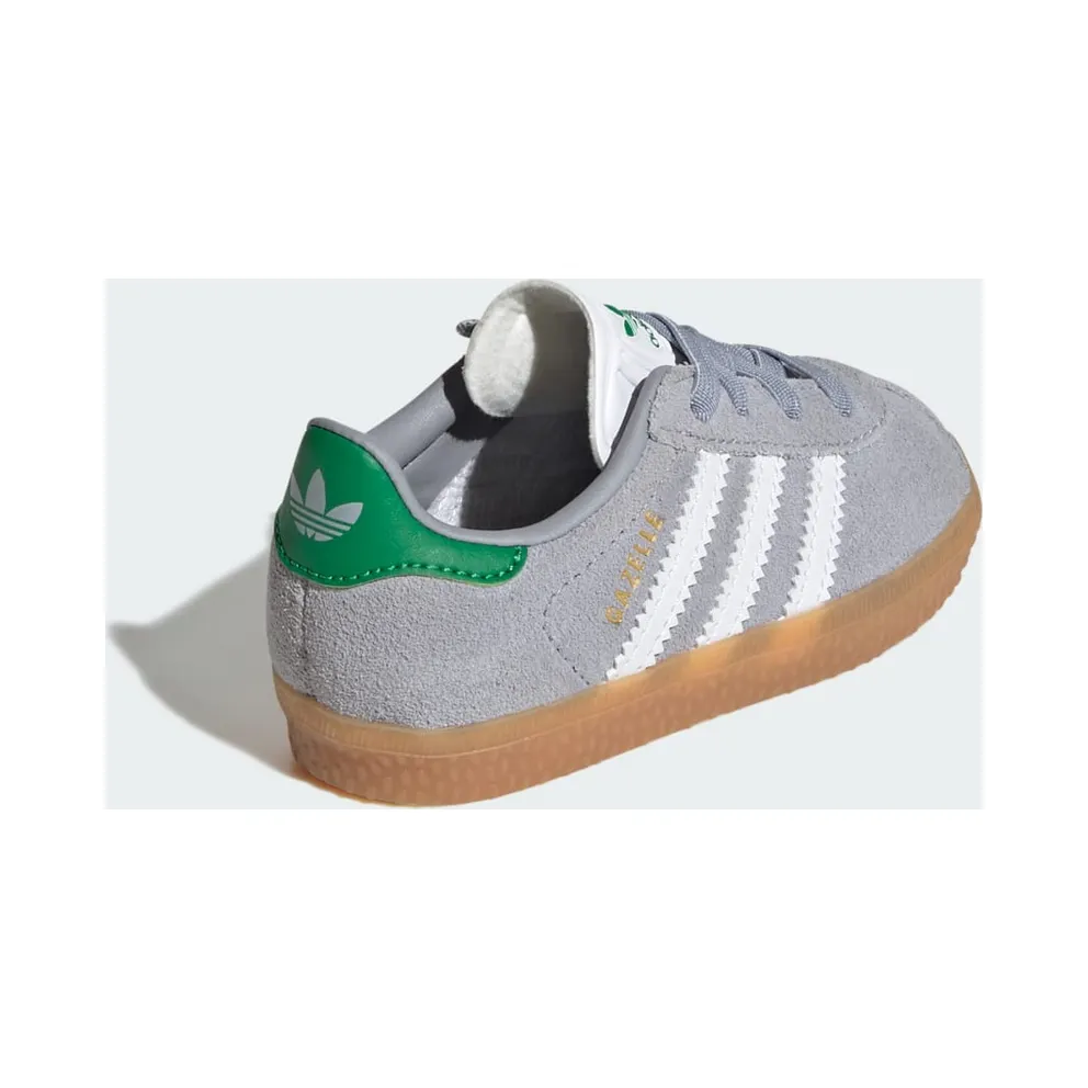 Adidas Gazelle Comfort Closure with Elastische Veters Kids Halo Silver / Cloud White / Green (JQ6002)