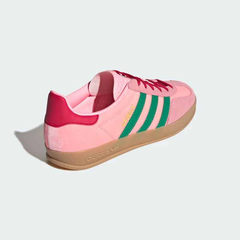 Adidas Gazelle Indoor Court Green / Glow Pink / Gum (JI2713)