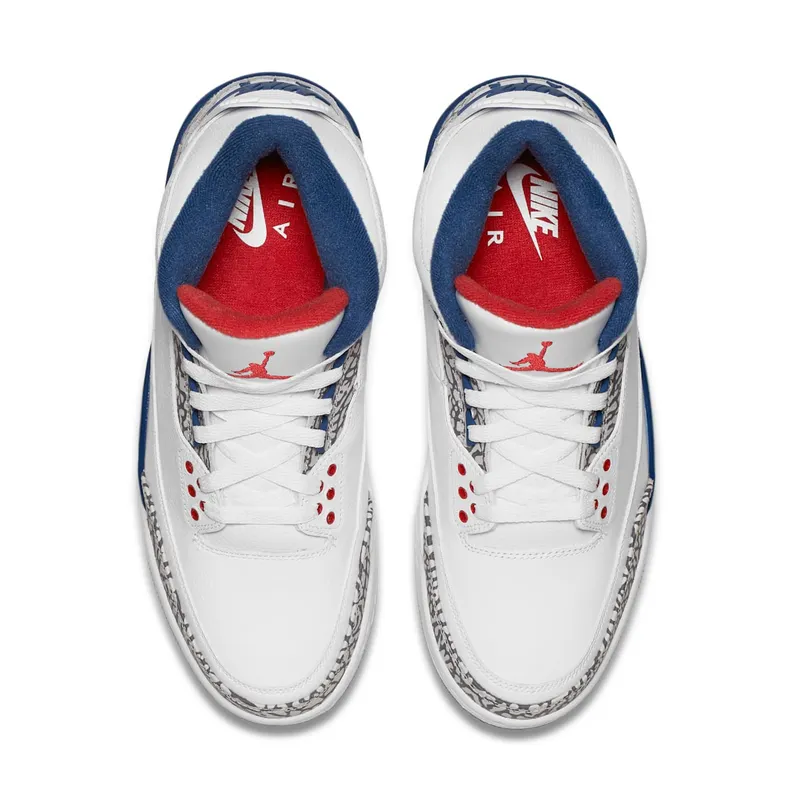 Jordan 3 Retro True Blue (2016) White/True Blue-Varsity Red (854262-106)