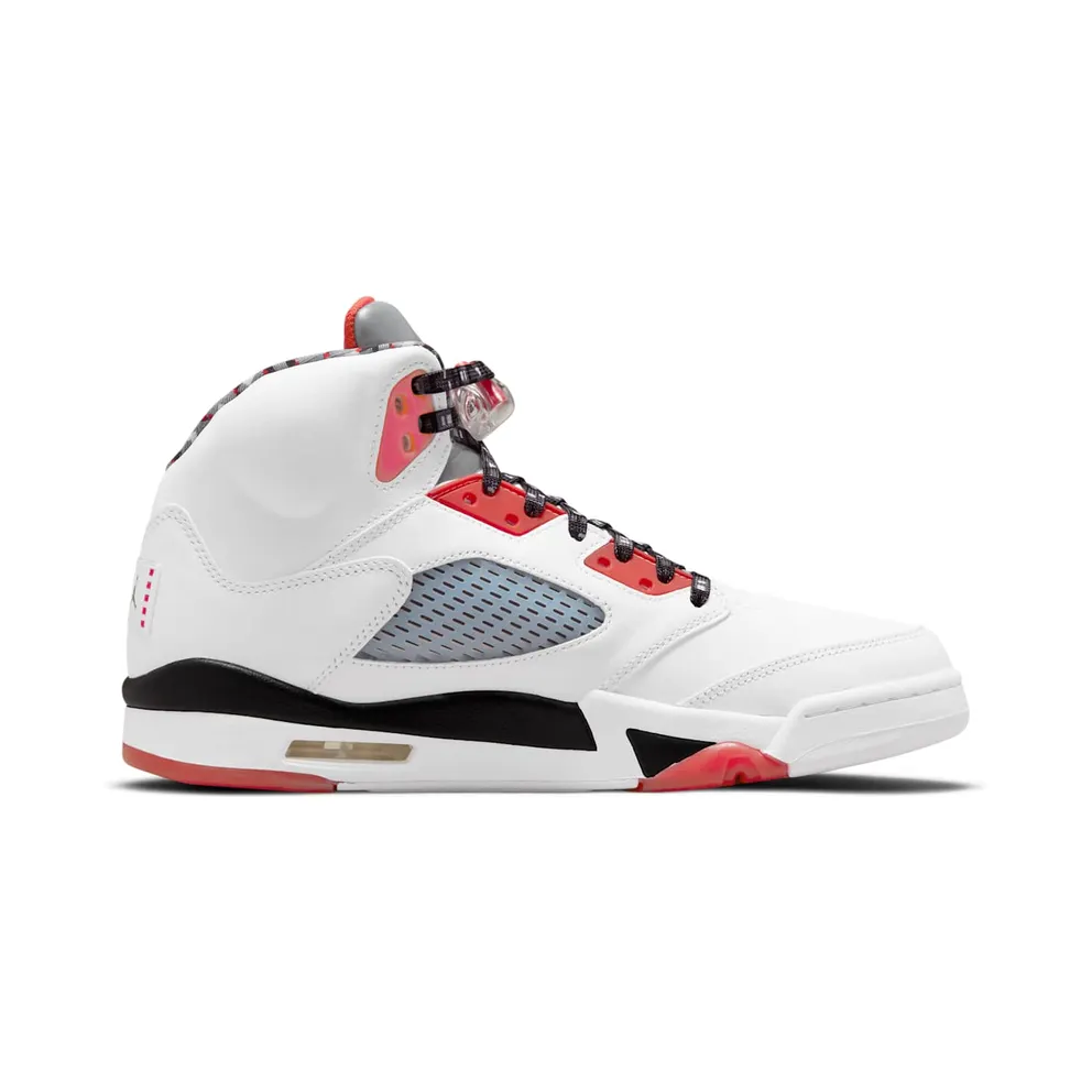 Air Jordan 5 Quai 54 White University Red Black (2021) (DJ7903-106)