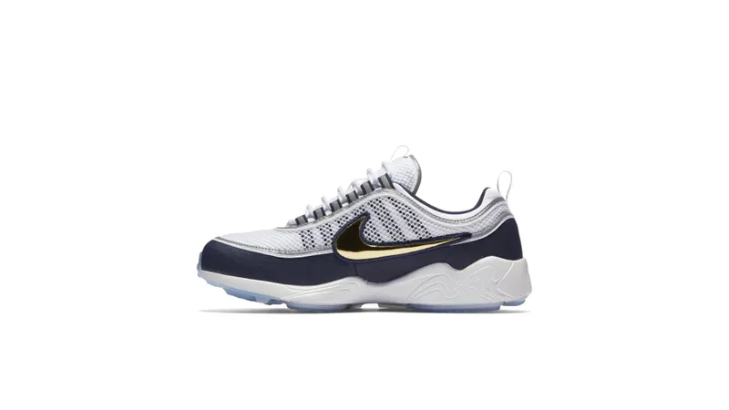 Nike Air Zoom Spiridon Olympic White/Metallic Gold-Obsidian-True Red (849776-174)