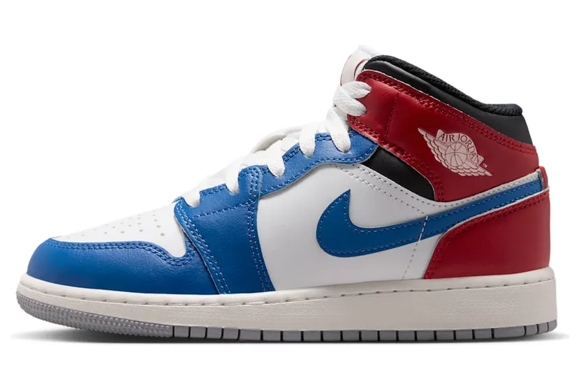 Air Jordan 1 Mid GS “True Blue / Varsity Red / Black / Summit White” (DQ8423-406)