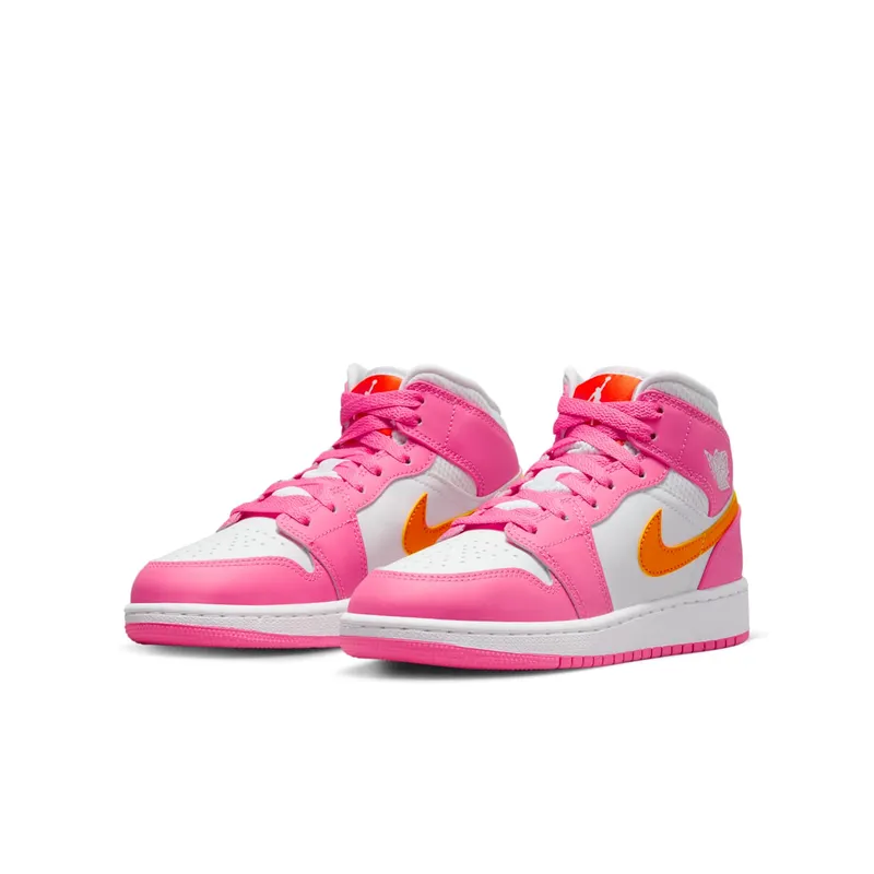 Air Jordan 1 Mid Pinksicle Safety Orange (GS) (DX3240-681)