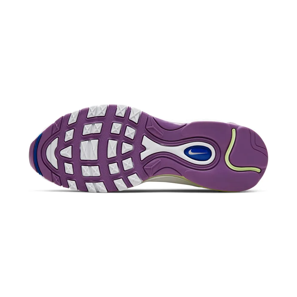 Nike Air Max 97 White Iridescent Stripes (W) White/Washed Coral-Purple-Blue-Volt (CW2456-100)