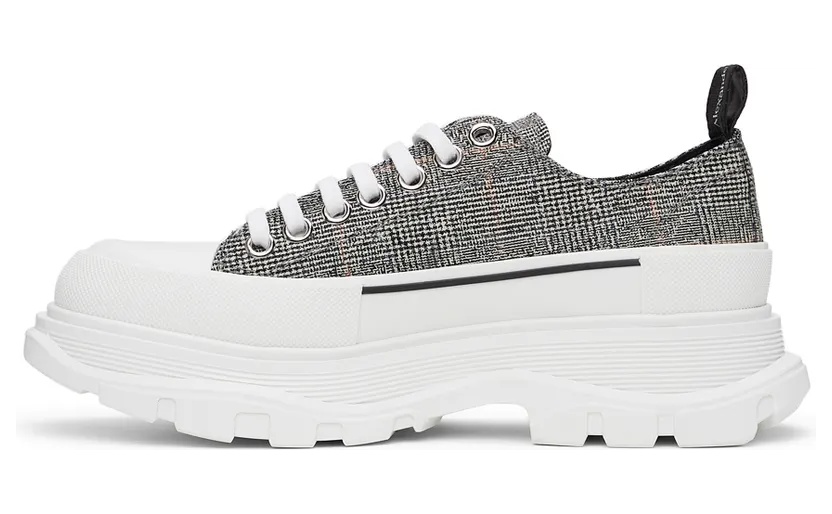 Alexander McQueen Black & White Wool Tread Slick Sneakers (652757W4PE1) (3)