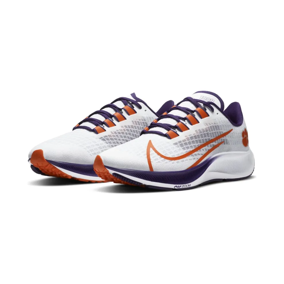 Nike Air Zoom Pegasus 37 Clemson White/Pure Platinum-New Orchid-University Orange (CZ5378-100)