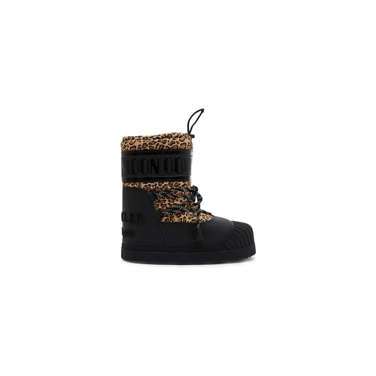 Moncler Shedir Snow Boots Palm Angels Black Leopard Print
