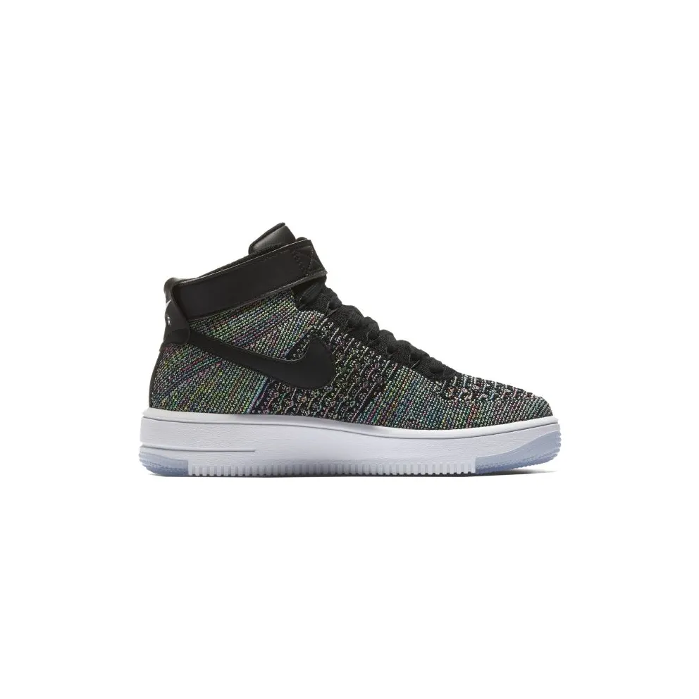 Nike Air Force 1 Ultra Flyknit Mid Multi-Color 2.0 (GS) Pink Blast/Black-White (862824-600)