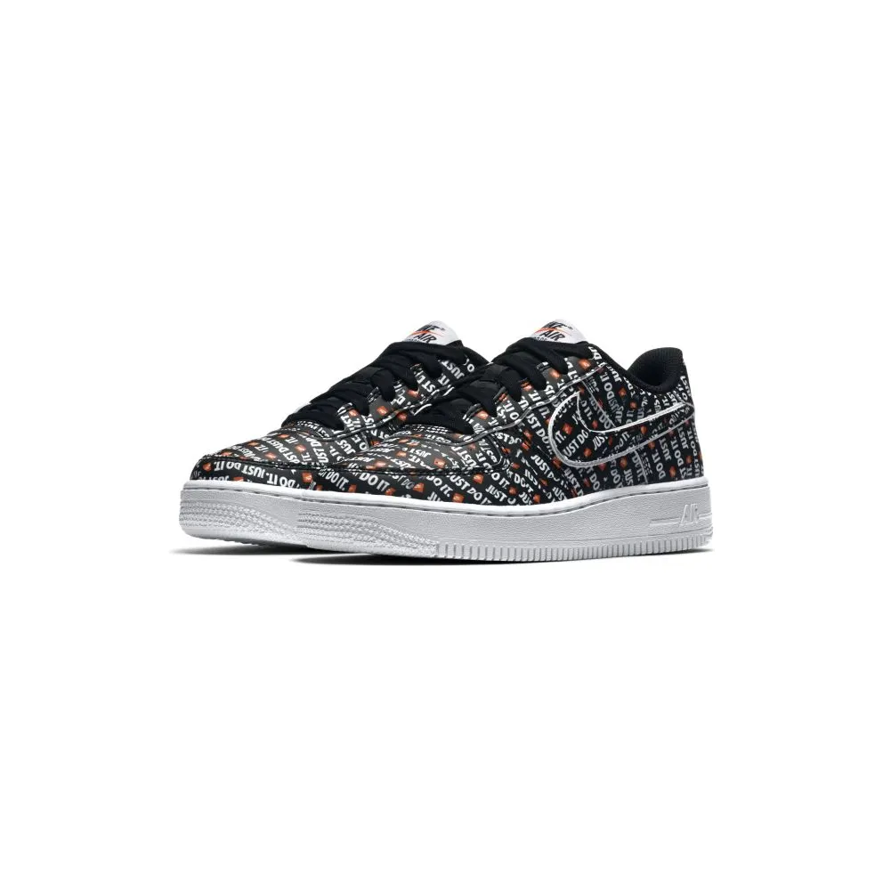 Nike Air Force 1 Low Just Do It Pack Black (GS) Black/Total Orange-White (AO3977-001)