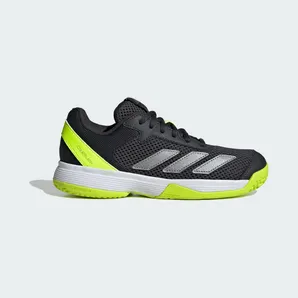 Adidas Courtflash Tennis Kids Carbon / Iron Metallic / Lucid Lemon (JI2449)