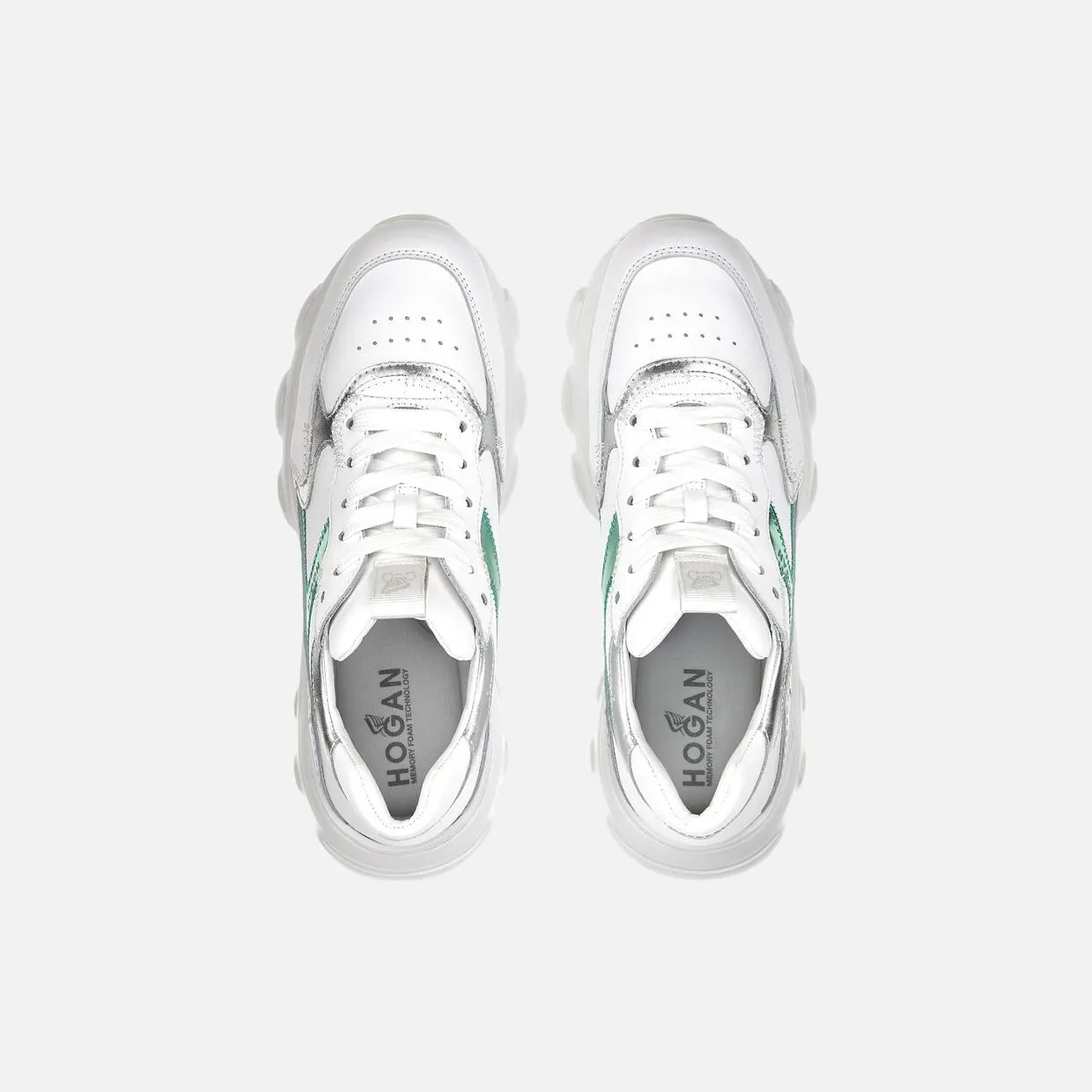 Hogan Hyperactive White Silver Green (HXW5400DQ01NOX0RU2) (3)