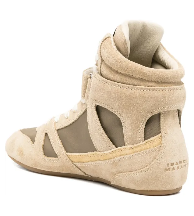 Isabel Marant Senny Panelled Hi-top “Neutrals/Brown” (D2E01S BK0092FA 67KI) (2)