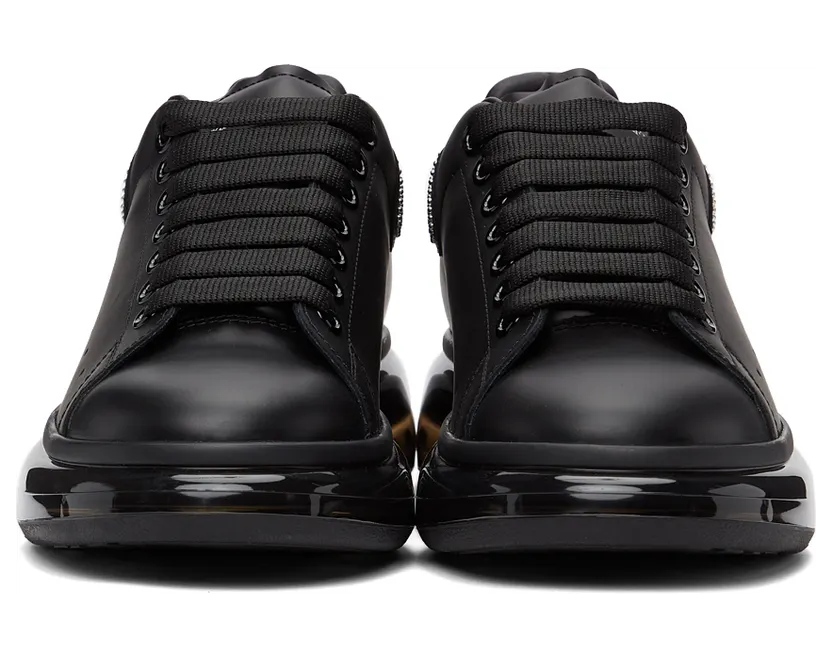 Alexander McQueen Black & Silver Studded Oversized Sneakers (645873WHZ4Q) (2)