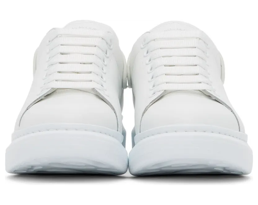 Alexander McQueen White & Navy Glitter Oversized Sneakers (558945WIB9T) (2)