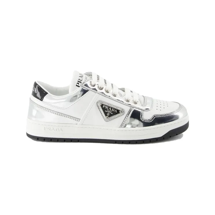 Prada Downtown Low Top White Metallic Silver (1E792M 3LL2 F0J36)