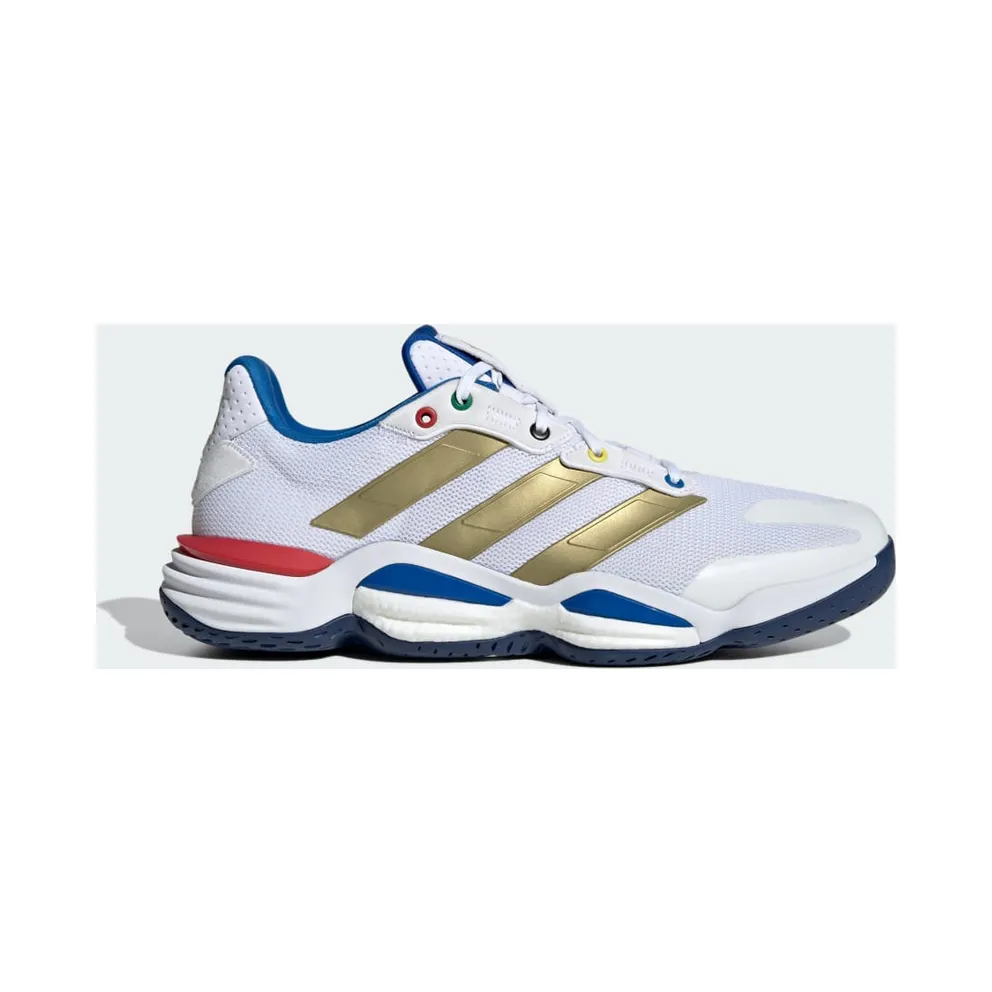 Adidas Stabil 16 Indoor Cloud White / Gold Metallic / Dark Blue (JP5770)