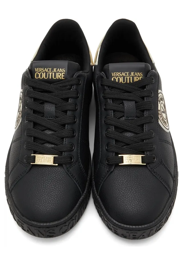 Versace Jeans Couture Black 88 V-Emblem Court Sneakers (E72YA3SK1 EZP098) (5)