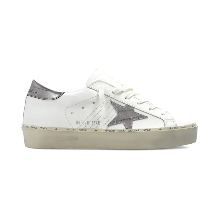 Golden Goose Hi Star leren “White” (GWF00118F007865)