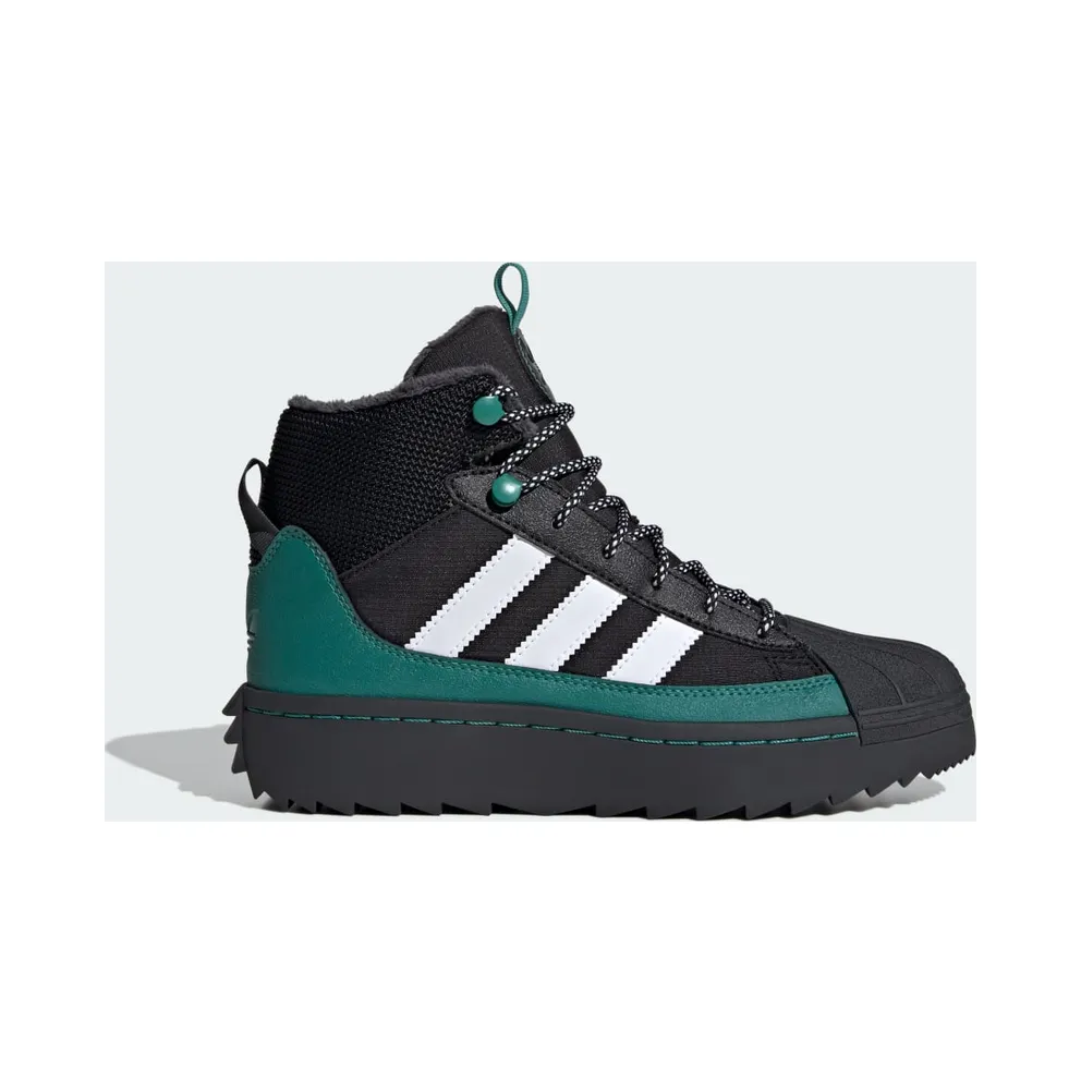 Adidas Superstar Winter Trek Kids Core Black / Cloud White / Active Green (ID1018)