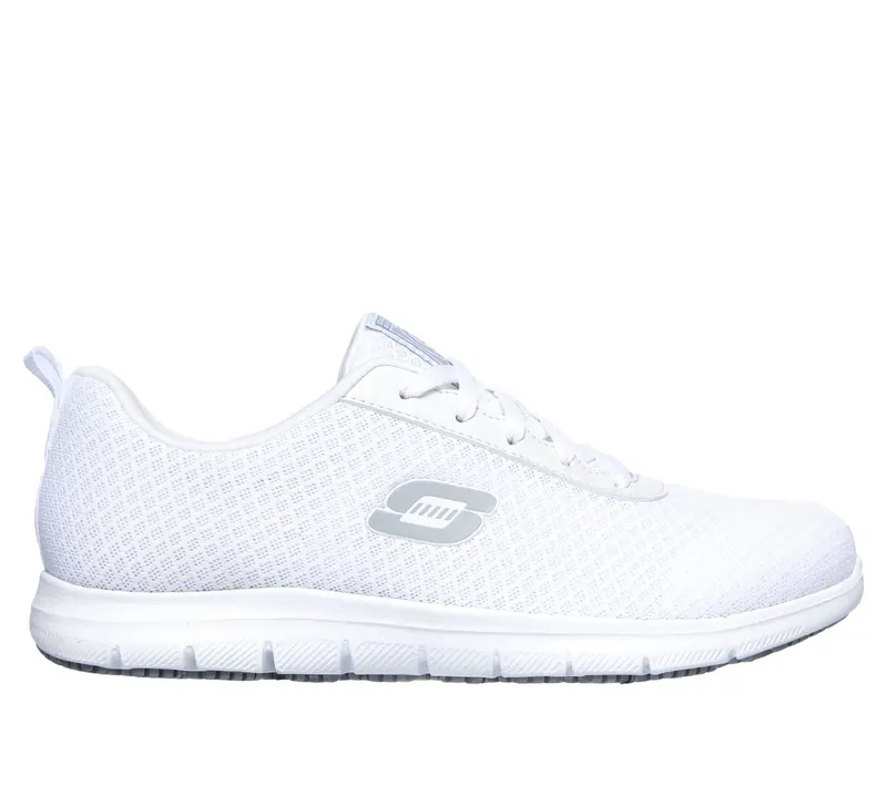 Skechers Work Slip-Resistant Relaxed Fit: Ghenter – Bronaugh Sneaker White