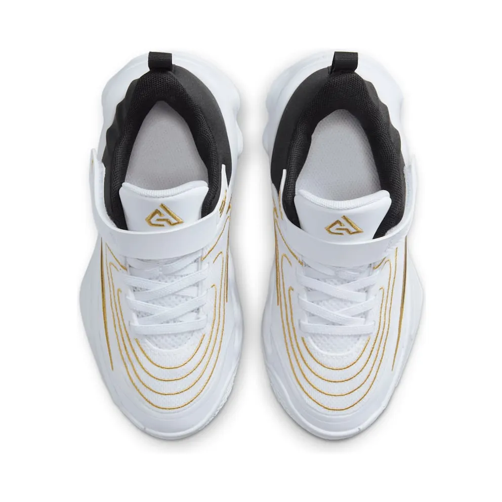 Nike Giannis Immortality 4 White Metallic Gold Black (FZ6733-100)