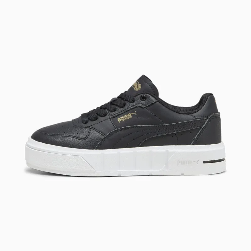 Puma Cali Court leren damessneakers White/Black (393802-04)