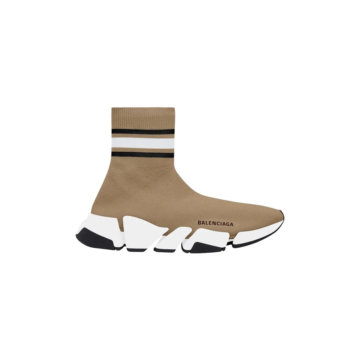 Balenciaga Speed 2.0 Recycled Knit Beige Stripes (674617W2F619119)