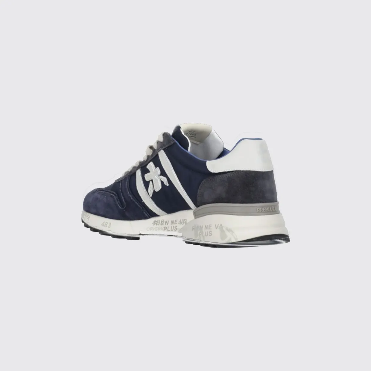 Premiata Lander Suede and Nylon Sneakers Blue (LANDER7204) (2)