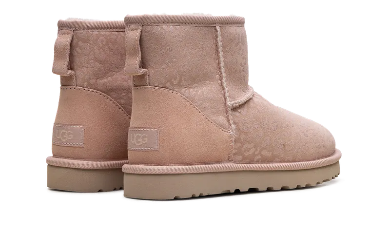 Ugg Classic Mini “Snow Leopard Fleece Lined Pink” (1113494-QRT)