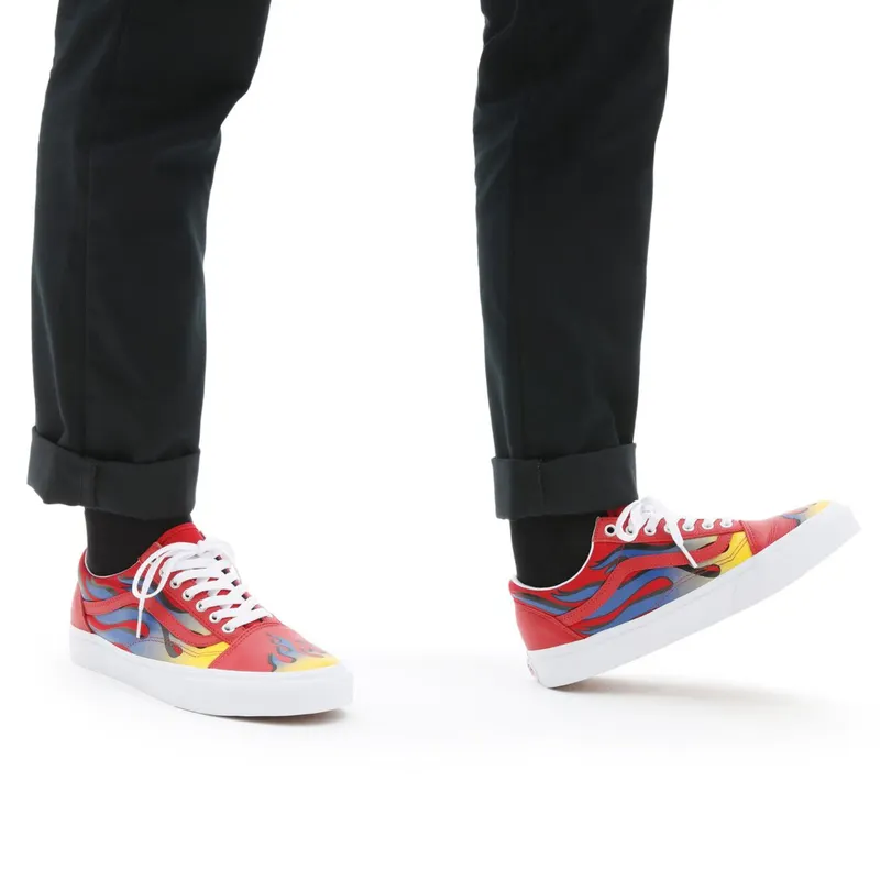 VANS Racer Old Skool Shoes (Red)