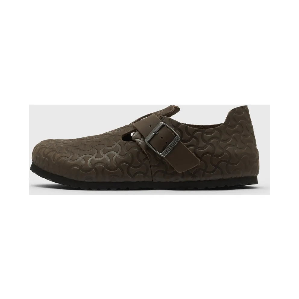 Birkenstock London Embossed Leather Beige