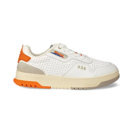 Blauer Geperforeerde leren “White” (S4HARPER07PER)