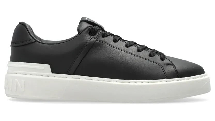 Balmain B-Court Sneakers aus Glattleder – Weiß (HN1VI690LVTR)