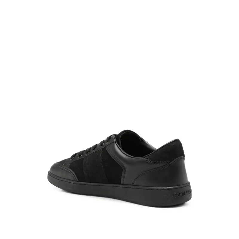 Ferragamo Gancini Panelled Leather “Black” (02B081 0798331 M Black)