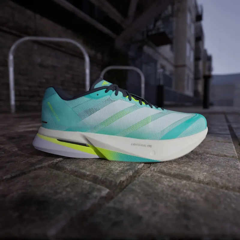 Adidas Adizero Boston 13 Shoes Flash Aqua / Cloud White / Lucid Lemon (JS4945)