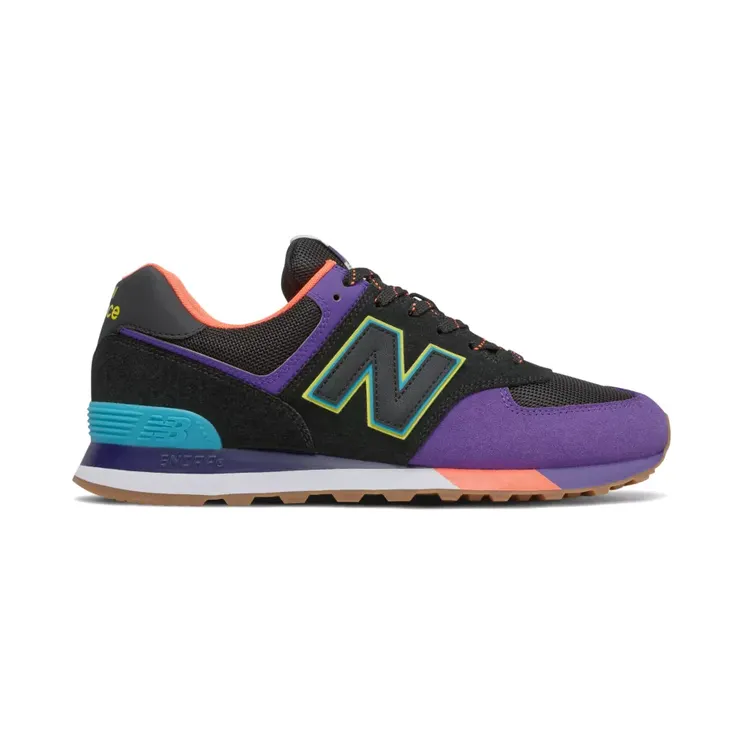 New Balance 574 Black Purple Orange Blue (ML574PT2)