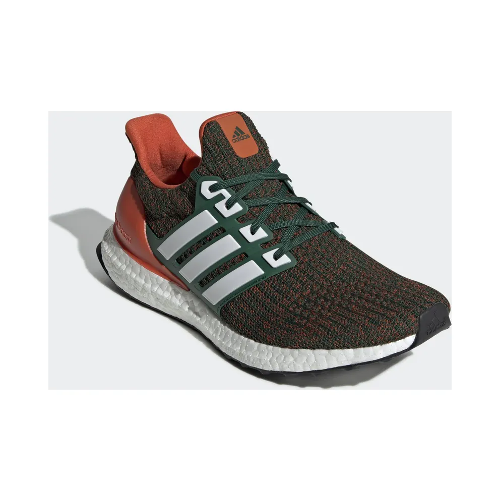 adidas Ultra Boost 4.0 Miami Hurricanes Dark Green/Cloud White/Collegiate Orange (EE3702)