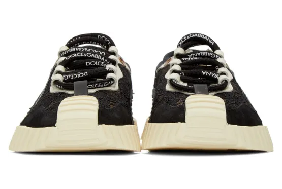 Dolce and Gabbana Black and Pink Slip-On NS1 Sneakers (CK1754 AW444) (2)
