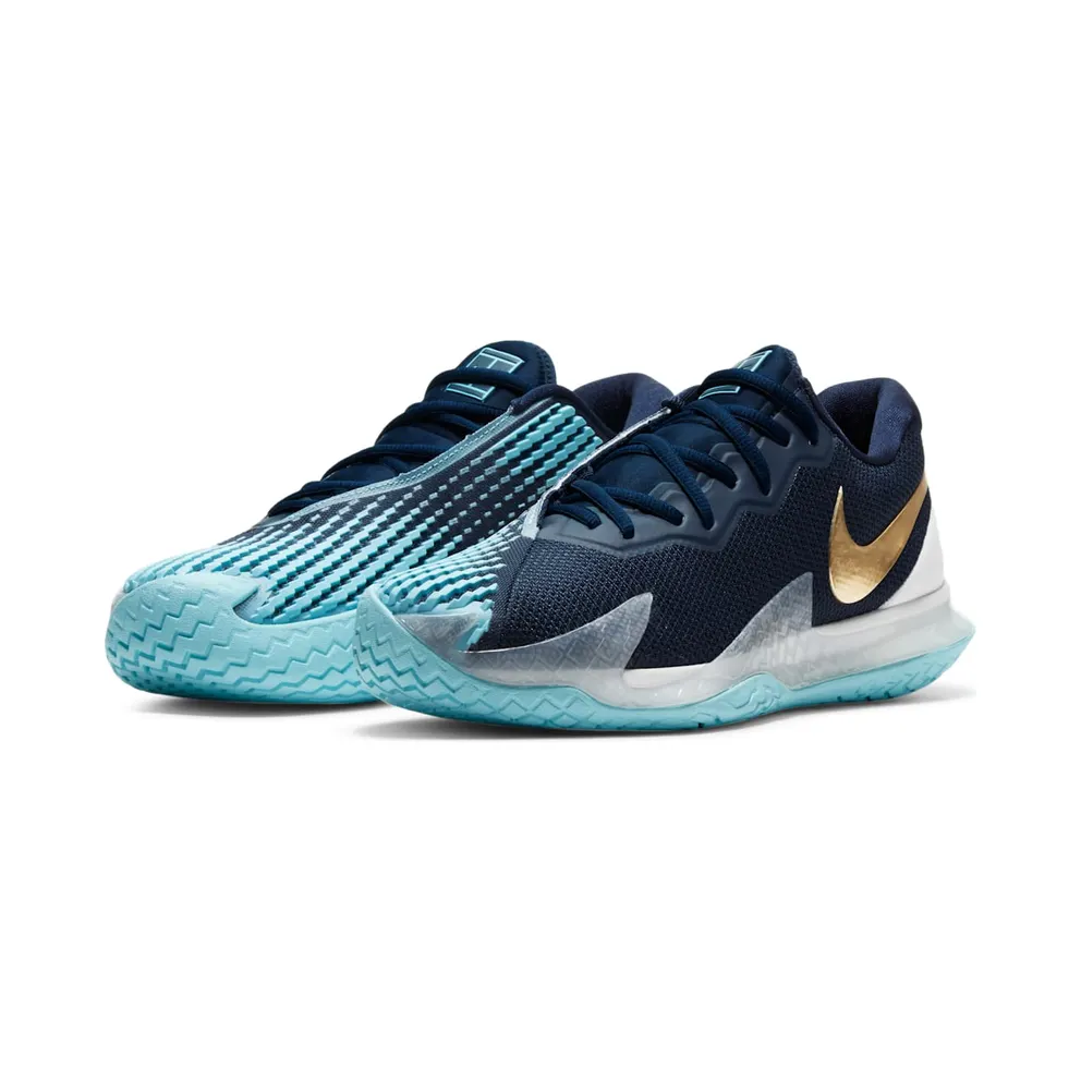 NikeCourt Air Zoom Vapor Cage 4 Hardcourt Blue “Obsidian / Copa / White / Metallic Gold” (CD0424-401)