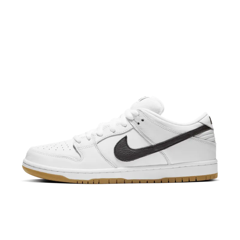 Nike SB Dunk Low Orange Label White White/Black-White-Gum Light Brown-Safety Orange (CD2563-100)