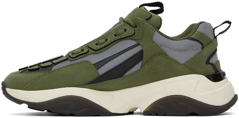 AMIRI Green & Black Bone Runner Low-Top (PF22MFS009-348)