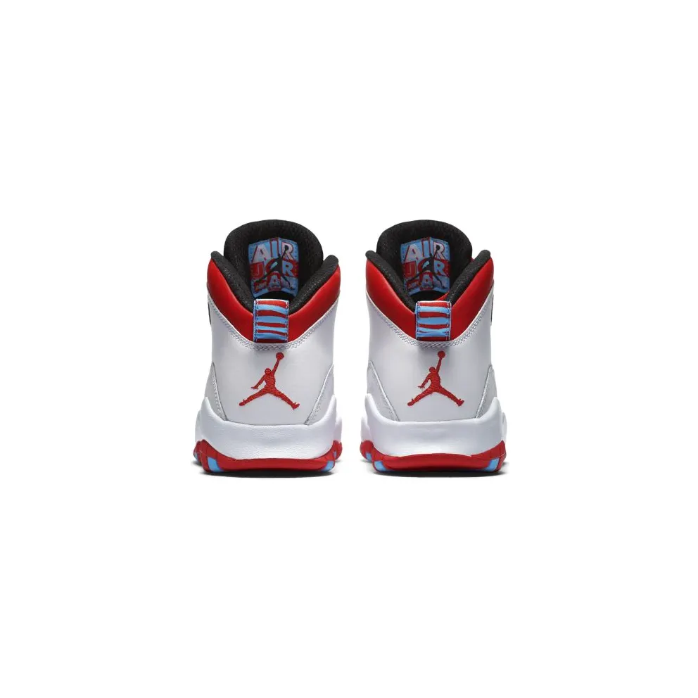 Jordan 10 Retro Chicago Flag (GS) White/Light Crimson-University Blue-Black (310806-114)