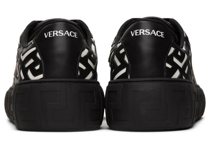 Versace White & Blue Greca Sneakers (DSU8404 1A04183) (2)