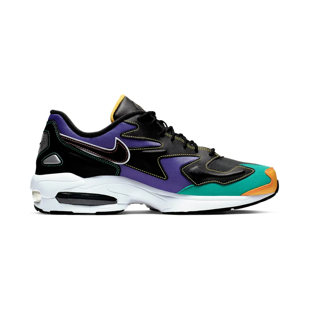 Nike Air Max2 Light Black Contrast Stitching Black/Flash Crimson-Kinetic Green-Psychic Purple-University Gold-White (BV0987-023)