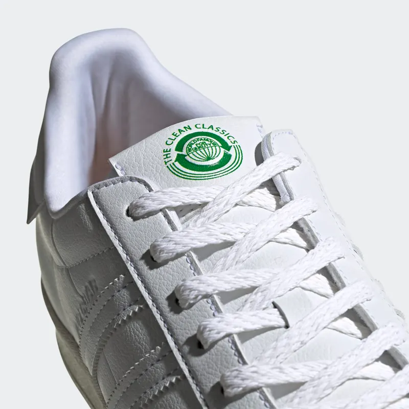 adidas  Superstar Clean Classics White Cloud White/Off White/Green (FW2292)