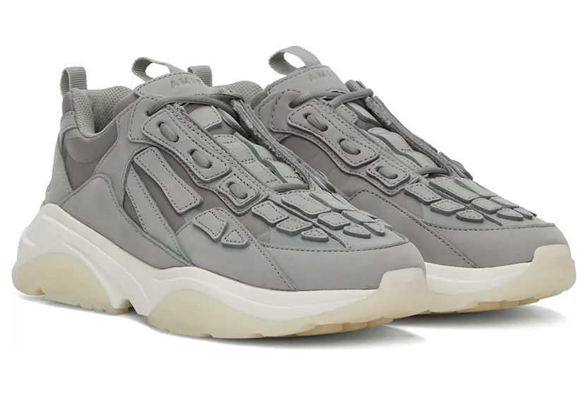 AMIRI Gray Bone Runner Low-Top Sneakers (PF22MFS009-030) (4)