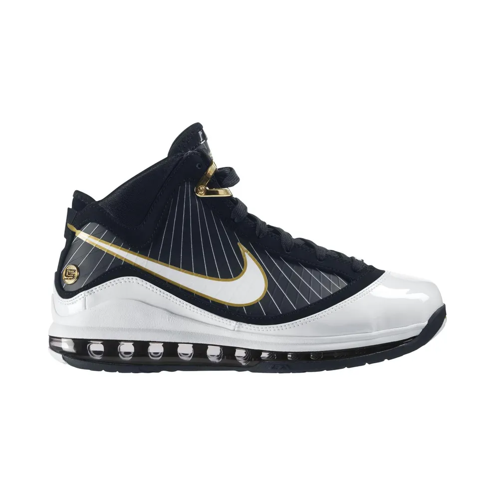 Nike LeBron 7 Black/White-Metallic Gold (375664-011)